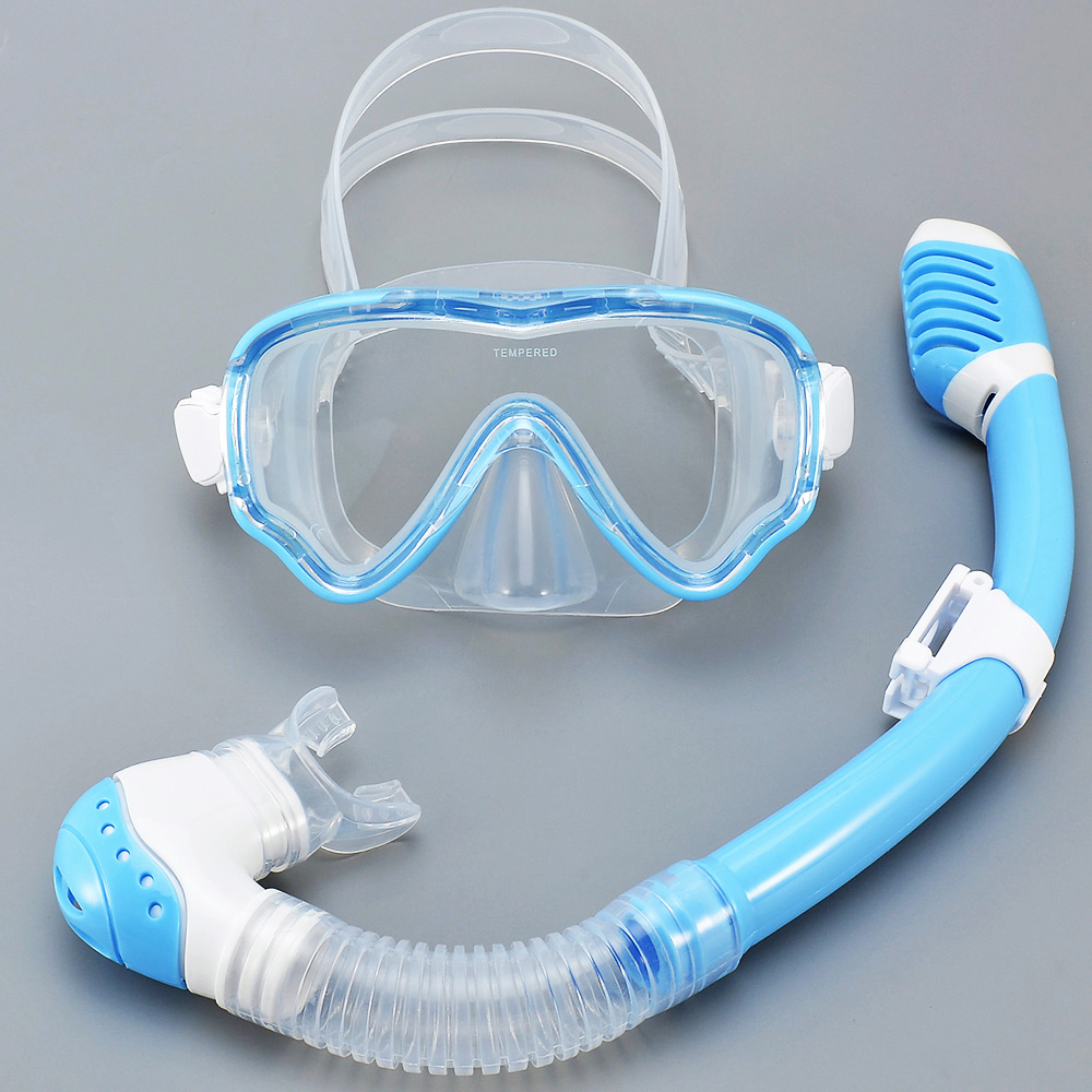 Anti Pollution Mask - Kinder-Tauchmaske, Schnorchel-Set, Schwimmbrille, gehärtetes Glas, Panorama-Ansicht,