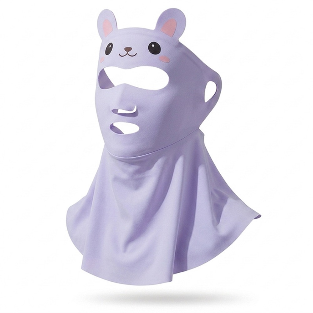 Kids Face Mask - Kaninchen-Design-Sonnenschutzmaske für Kinder, leicht, dünn, atmungsaktiv,