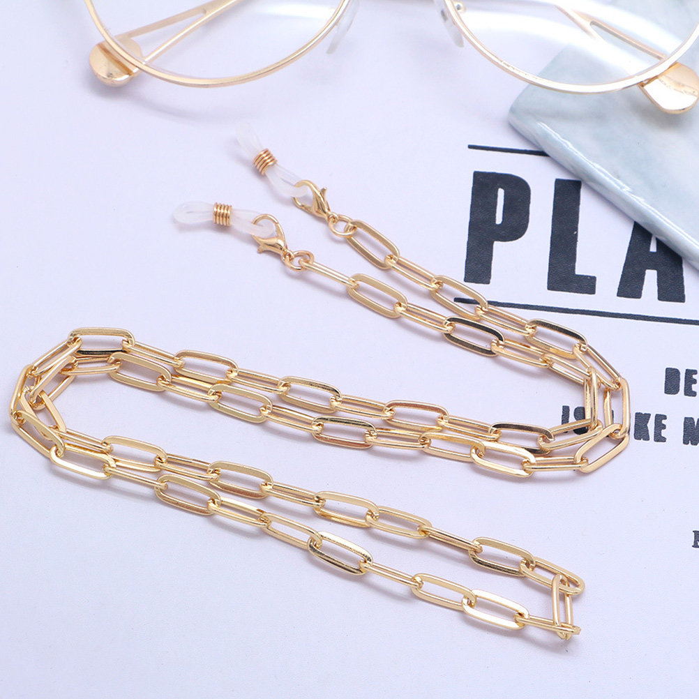 Metallgoldene Büroklammer-Bril – Mask Chain Holder Bewertung und Preis